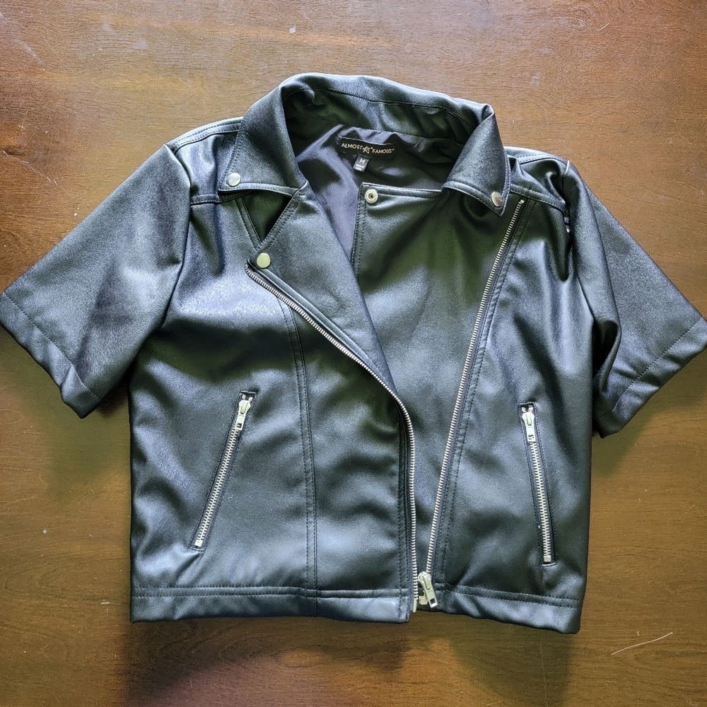 Almost Famous Girls Black Moti Jacket with Silver Hardware